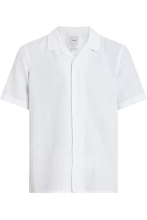 Calvin Klein Linen Cotton Cuban S/S Shirt White