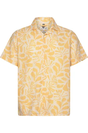 Fat Moose Zane Cotton Linen Shirt Ss Yellow