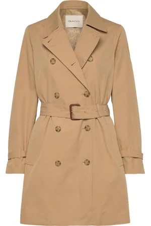 GANT Cotton Trench Coat Brown