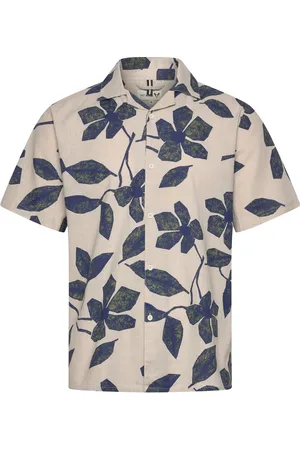Fat Moose Ezra Cotton Linen Shirt Ss Patterned