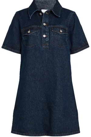Calvin Klein Popover Denim Dress Blue