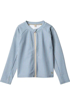WHEAT Swim T-Shirt L/S Zip Ada Blue