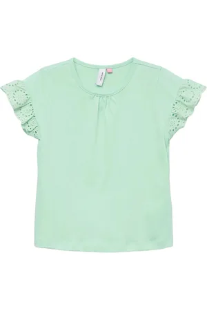 VERO MODA Vmpanna Charly Ss Top Jrs Girl Green