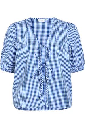 VILA Visonja S/S Tie Top/Ka Blue