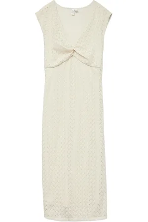 VERO MODA Vmmdevelyn C/S 7/8 Dress Jrs Ga Cream