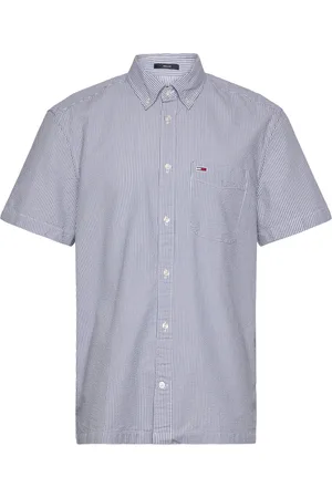 Tommy Hilfiger Tjm Reg Seersucker Stp Ss Shirt Blue