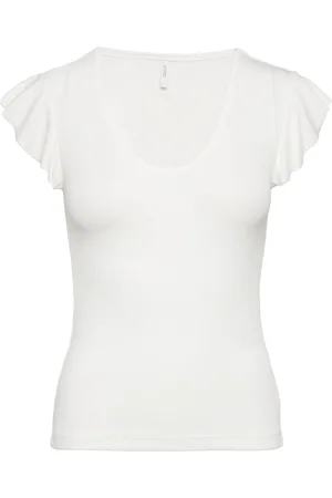 ONLY Onlbelia Cap Sleeve Top Jrs Noos White