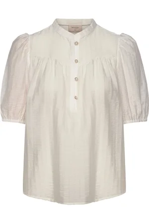 Freequent Blouse From Freequent In A Light Material With A Textured Pattern. The Blouse Ha White
