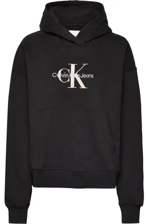 Calvin Klein Premium Monologo Hoodie Black