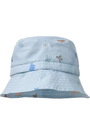 WHEAT Bucket Hat Tilo Badge Blue