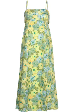 FAITHFULL THE BRAND Tagliatelle Midi Dress Green
