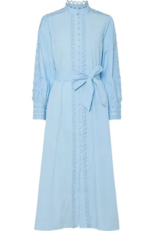 Y.A.S Yamina Ls Long Shirt Dress S. Blue