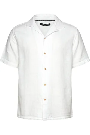 French Connection Ss Matty Weave Revere Shirt
