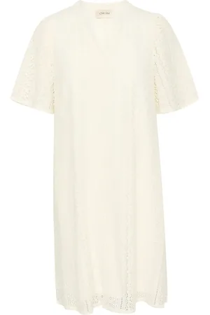 Cream Crrubby Lace Dress