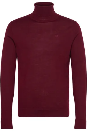 Lindbergh Merino Knit Roll-Neck Burgundy