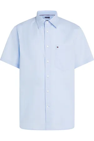 Tommy Hilfiger Flex Poplin Solid S/S Shirt Blue