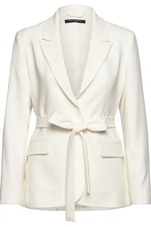 French Connection Whisper Belted Blazer White