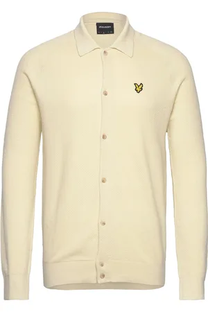 Lyle & Scott Linen Blend Knitted Shirt Cream