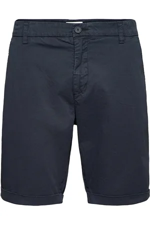 Knowledge Cotton Apparal Chuck Regular Chino Poplin Shorts - Navy