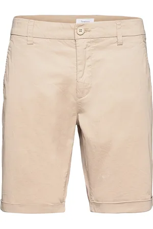 Knowledge Cotton Apparal Chuck Regular Chino Poplin Shorts - Beige