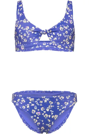 Roxy Shadow Floral Bralette Set Blue