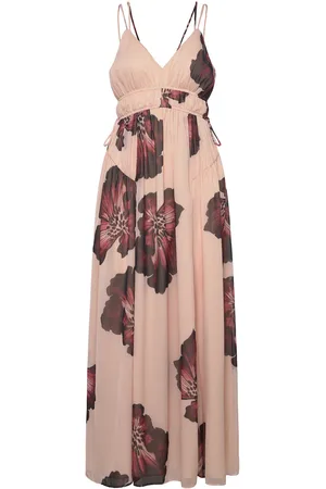 French Connection Elyse Hallie Crinkle Midi Dres Pink