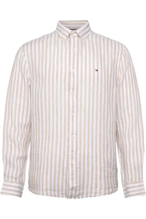 Tommy Hilfiger Linen Essential Stripe Rf Shirt Cream