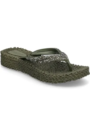 Ilse Jacobsen Flip Flop On Platform Sole Green
