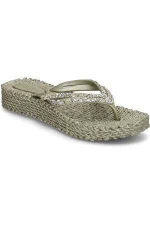 Ilse Jacobsen Flip Flop On Platform Sole Green