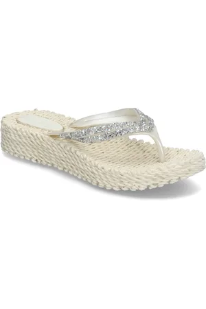 Ilse Jacobsen Flip Flop On Platform Sole White