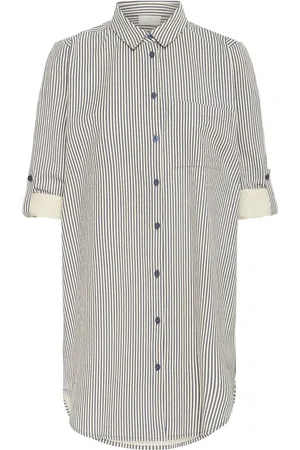 Kaffe Kanaya Striped Shirt Tunic Black