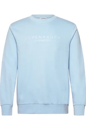 Lindbergh O-Neck Printed Sweat Blue