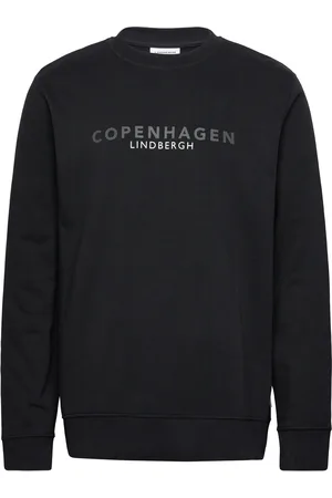 Lindbergh O-Neck Printed Sweat Black