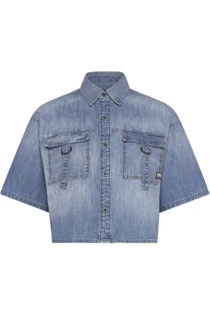 G-Star Relaxed Utility Shirt S\S Wmn Blue