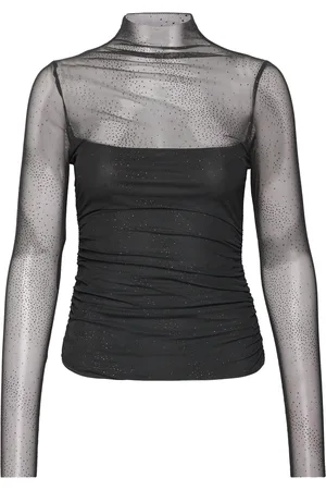 MANGO Sparkly Mesh T-Shirt