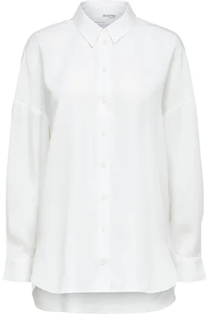 SELECTED Slfsanni Ls Shirt Noos White