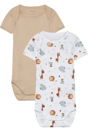 NAME IT Nbnbody 2P Ss Beige Animal Noos Patterned