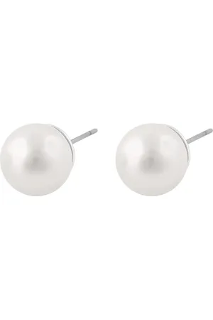 SNÖ of Sweden Laney Pearl Ear White 10Mm Silver