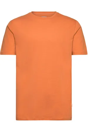 Lindbergh Mens Stretch Crew Neck Tee S/S Orange