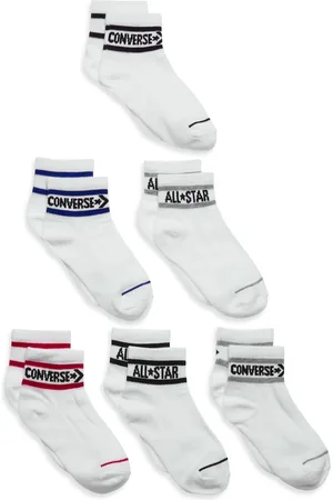 Converse Basic Wordamark Quarter Socks 6-Pack