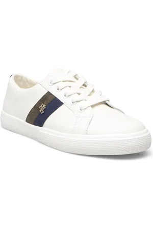 Ralph Lauren Janson Ii Leather & Suede Sneaker White