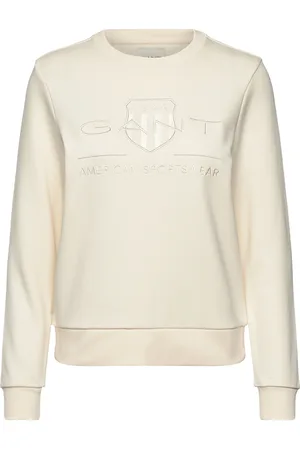 GANT Reg Tonal Shield C-Neck Sweat Cream
