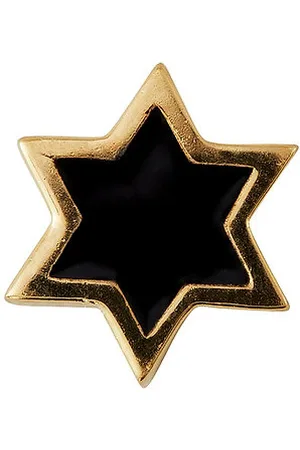 Design Letters Enamel Star Charm, Gold Gold