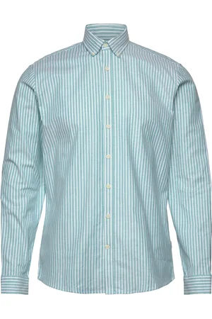 Lindbergh Striped Superflex Oxford L/S Blue