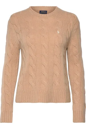 Ralph Lauren Classic Fit Cable Wool-Cashmere Sweater Beige