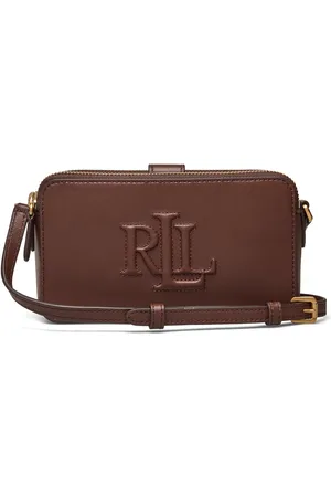 Ralph Lauren Leather Medium Witley Crossbody Wallet Brown