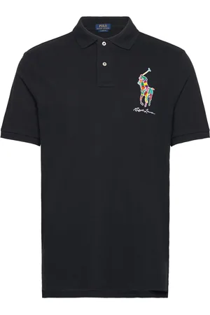Ralph Lauren Classic Fit Big Pony Mesh Polo Shirt Black