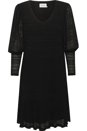 Cream Crbubble Dress - Kim Fit Black
