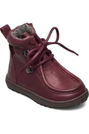 EN FANT Lace/Zip Tex Leather Red