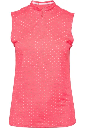PUMA Cloudspun Sleeveless Polka Polo Pink